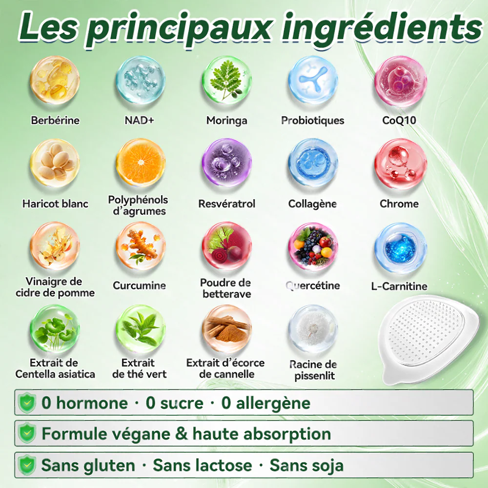 🔥 Coup de cœur des clients丨Purelora® Moringa Berbérine x NAD+ Patch Nano-Microneedle 10-en-1 Une application par jour, changements visibles dès 7 jours. Pour accompagner la gestion du poids, la fermeté de la peau et le bien-être global - Image 13