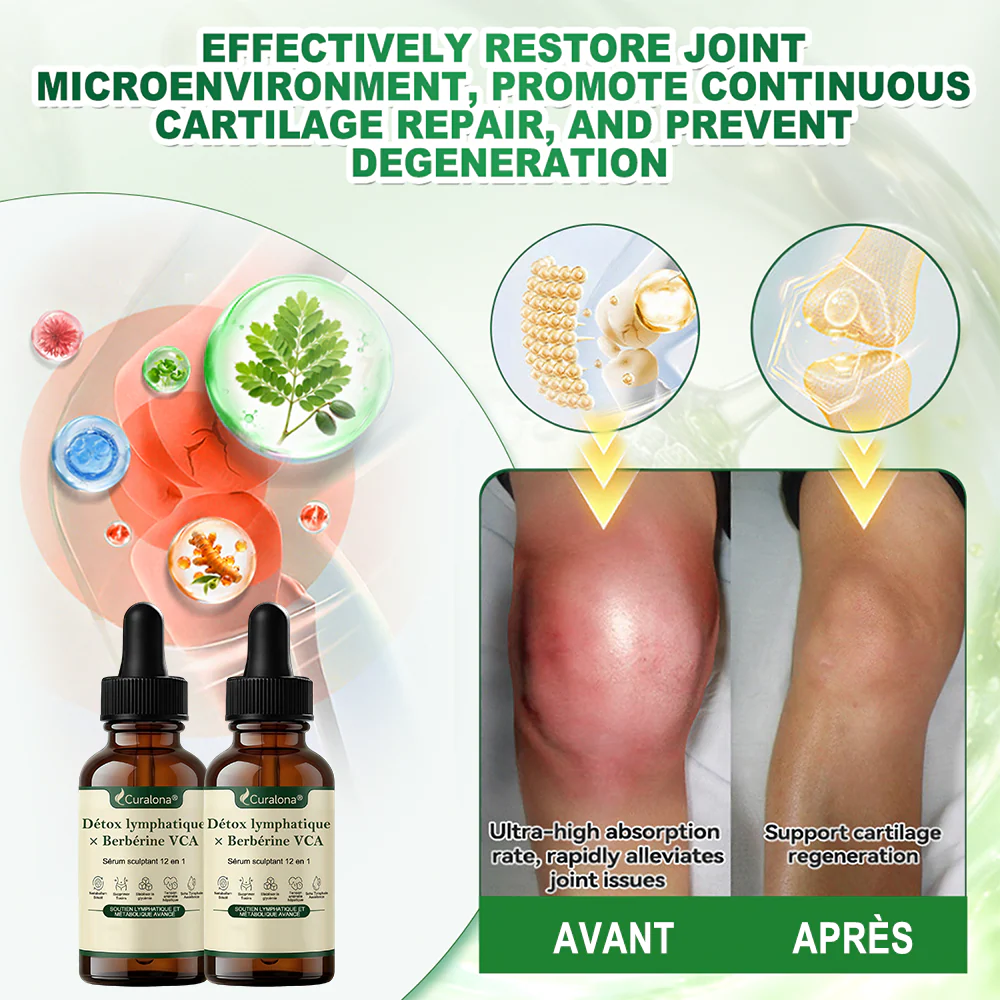 🔥 NOUVEAUTÉ | Curalona® Sérum Sculptant 12-en-1 Détox Lymphatique × Berbérine ,Élimine les toxines, aide à brûler les graisses tenaces, lisse les rides et soutient le confort articulaire. - Image 10