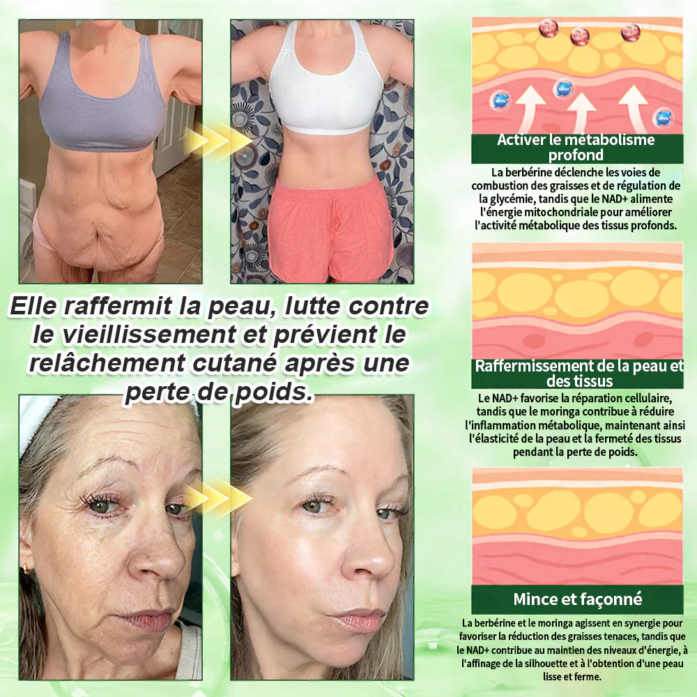 🔥 Nouveauté & Meilleure vente丨Purelora® Moringa Berbérine x NAD+ Patch Nano-Microneedle 10-en-1 Une application par jour, changements visibles dès 7 jours. Pour accompagner la gestion du poids et le bien-être global. - Image 6