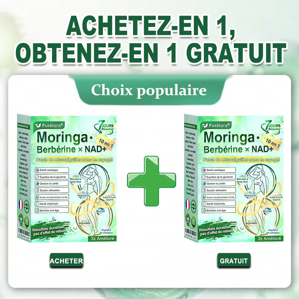 💖𝑷𝒉𝒂𝒓𝒎𝒂𝒄𝒊𝒆 𝑶𝒇𝒇𝒊𝒄𝒊𝒆𝒍𝒍𝒆💖 | 🇫🇷 Purelora® Moringa · Berbérine Patch 10-en-1 aux Nano-Micro-Aiguilles et Cryo-Gel ✅ Soutien Cryo-Métabolique : Cristallise les graisses, raffermit la peau et élimine l'œdème instantanément. - Image 26