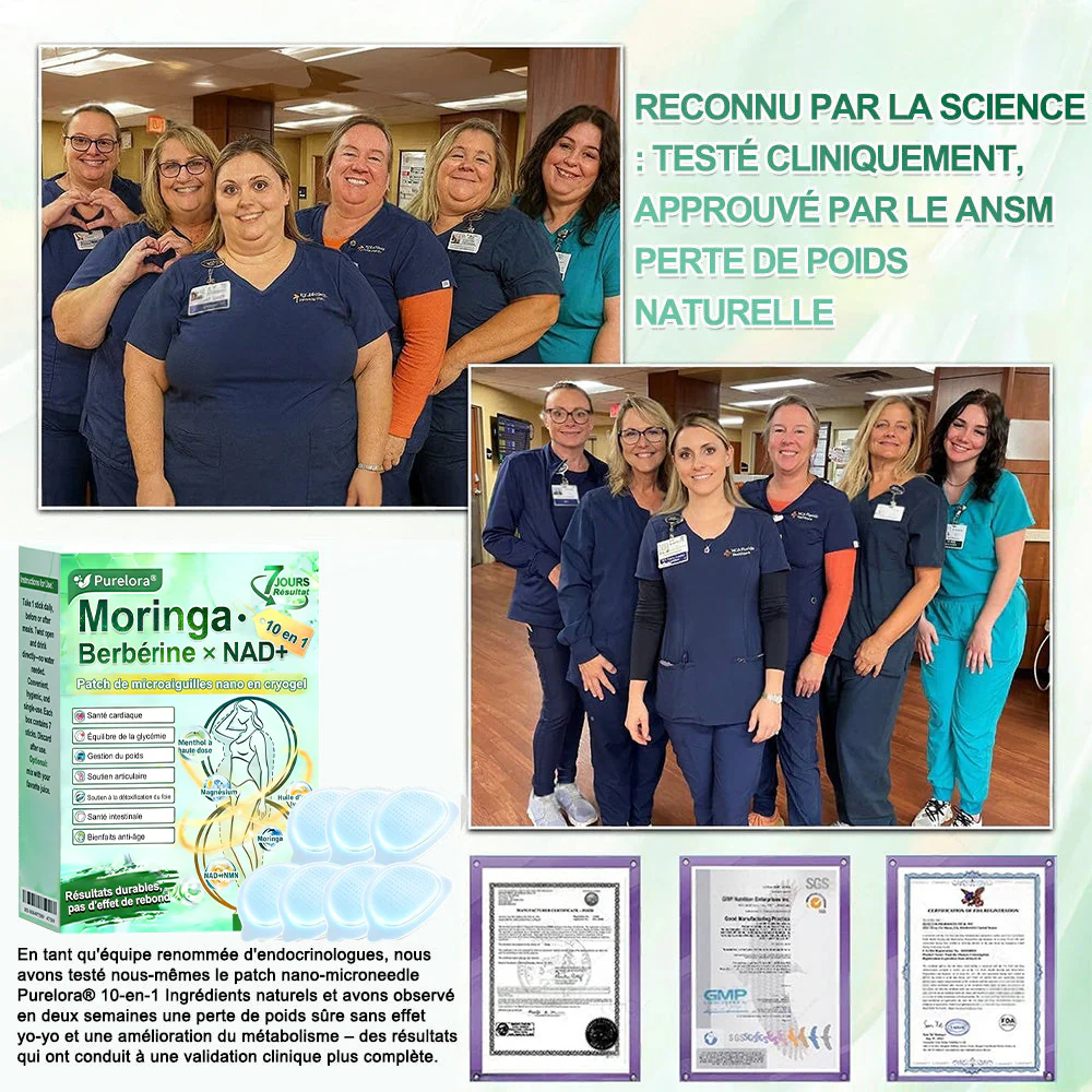 💖𝑷𝒉𝒂𝒓𝒎𝒂𝒄𝒊𝒆 𝑶𝒇𝒇𝒊𝒄𝒊𝒆𝒍𝒍𝒆💖 | Purelora® Moringa · Berbérine Patch 10-en-1 aux Nano-Micro-Aiguilles et Cryo-Gel ✅ Soutien Cryo-Métabolique : Cristallise les graisses, raffermit la peau et élimine l'œdème instantanément. - Image 17