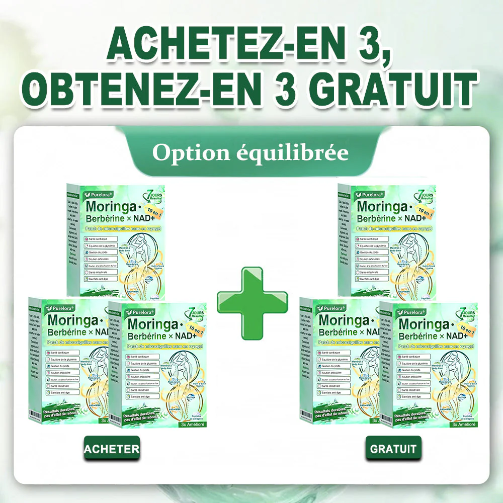 💖𝑷𝒉𝒂𝒓𝒎𝒂𝒄𝒊𝒆 𝑶𝒇𝒇𝒊𝒄𝒊𝒆𝒍𝒍𝒆💖 | Purelora® Moringa · Berbérine Patch 10-en-1 aux Nano-Micro-Aiguilles et Cryo-Gel ✅ Soutien Cryo-Métabolique : Cristallise les graisses, raffermit la peau et élimine l'œdème instantanément. - Image 26