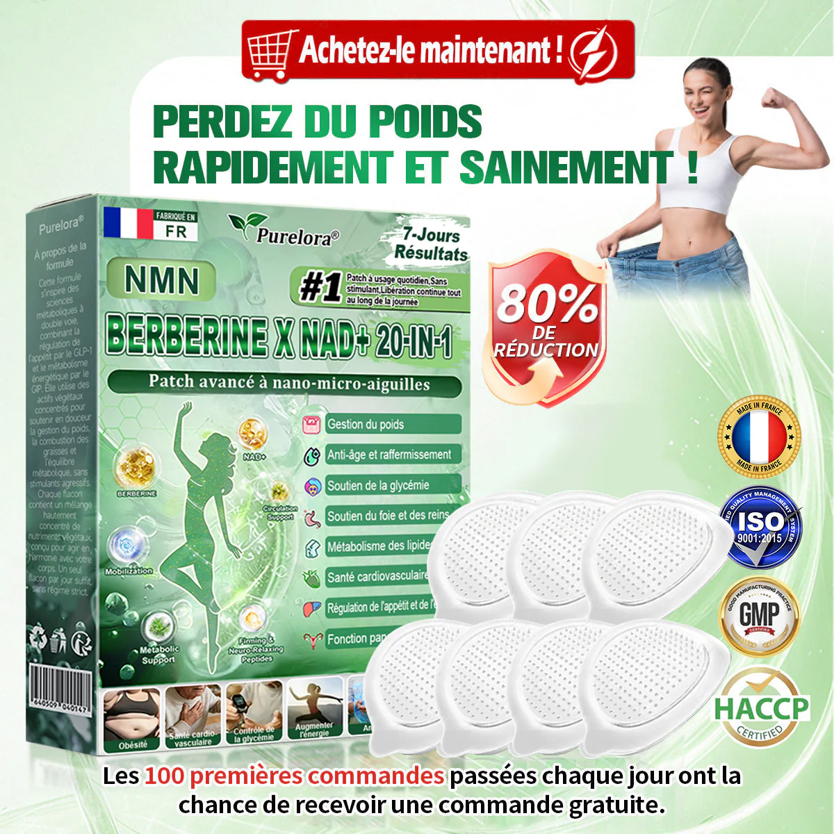 🏥Pharmacie en ligne française | 🇫🇷 p𝒖𝒓𝒆𝒍𝒐𝒓𝒂® NAD × 𝑬𝑮𝑪𝑮 20-𝒆𝒏-𝟏 𝐏𝐚𝙩𝙘𝙝 𝙈𝙞𝙘𝙧𝙤𝙣é𝙚𝒅𝒍𝒆 𝑨𝒗𝒂𝐧𝐜é 𝙉𝙖𝒏𝒐 (𝐔𝐧𝐞 𝐬𝐞𝐮𝐥𝐞 𝐟𝐨𝐢𝐬 𝐩𝐚𝐫 𝐣𝐨𝐮𝐫, 𝐜𝐡𝐚𝐧𝐠𝐞𝐦𝐞𝐧𝐭𝐬 𝐯𝐢𝐬𝐢𝐛𝐥𝐞𝐬 𝐞𝐧 𝟕 𝐣𝐨𝐮𝐫𝐬) ✅𝐏𝐨𝐮𝐫 𝐥’𝐨𝐛é𝐬𝐢𝐭é, 🅟🅔🅐🅤 🅡🅔🅛â🅒🅗é🅔,𝐝𝐢𝐚𝐛è𝐭𝐞, 𝐚𝐩𝐧é𝐞 𝐝𝐮 𝐬𝐨𝐦𝐦𝐞𝐢𝐥, 𝐩𝐫𝐨𝐛𝐥è𝐦𝐞𝐬 𝐚𝐫𝐭𝐢𝐜𝐮𝐥𝐚𝐢𝐫𝐞𝐬, 𝐞𝐭 𝐛𝐢𝐞𝐧 𝐩𝐥𝐮𝐬