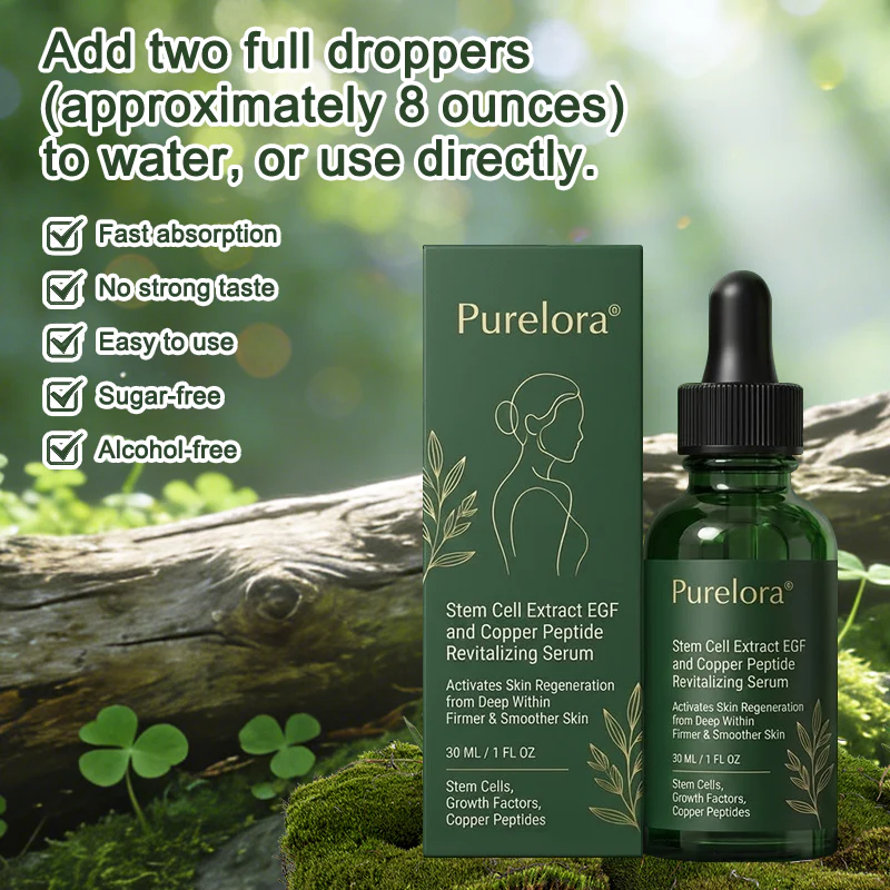 💖Changez de l'intérieur vers l'extérieur | 🍃Sérum activateur EGF dérivé de cellules souches et peptide de cuivre Purelora® (Active profondément le renouvellement de la peau de l'intérieur pour une peau plus ferme et plus lisse) - Image 2